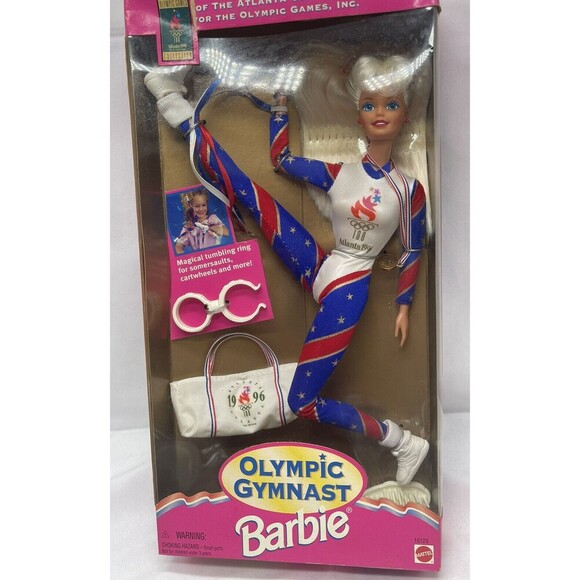 1996 MATTEL Olympic Gymnast Barbie Doll - Atlanta NEW IN BOX #15123 Official - Picture 1 of 16